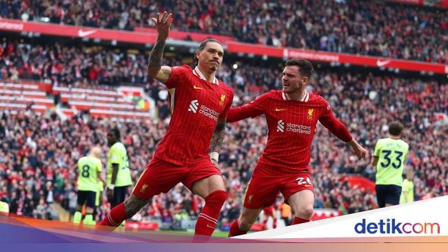 Klasemen Liga Inggris: Liverpool Unggul 16 Poin di Puncak