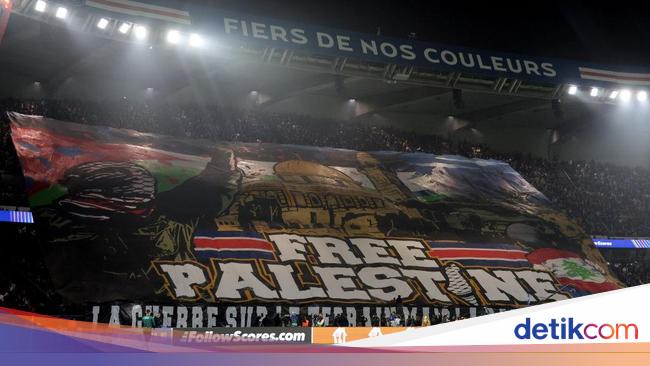 5 Tifo Keren PSG, Termasuk Dragon Ball dan Free Palestine