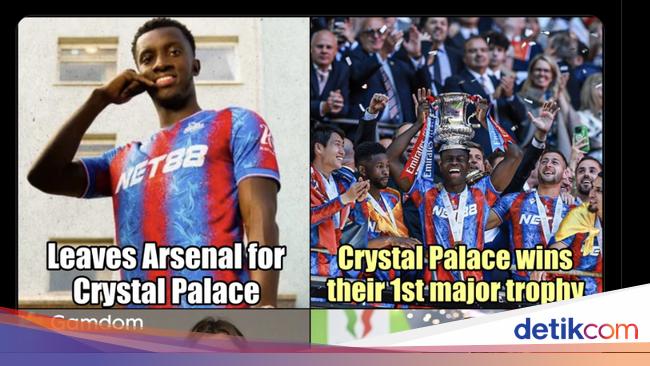 Meme Crystal Palace Juara Piala FA, Arsenal Ikut Kena Ledek
