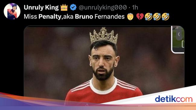 Meme Bola Penalti Bruno Fernandes Nyangsang ke Mana-mana