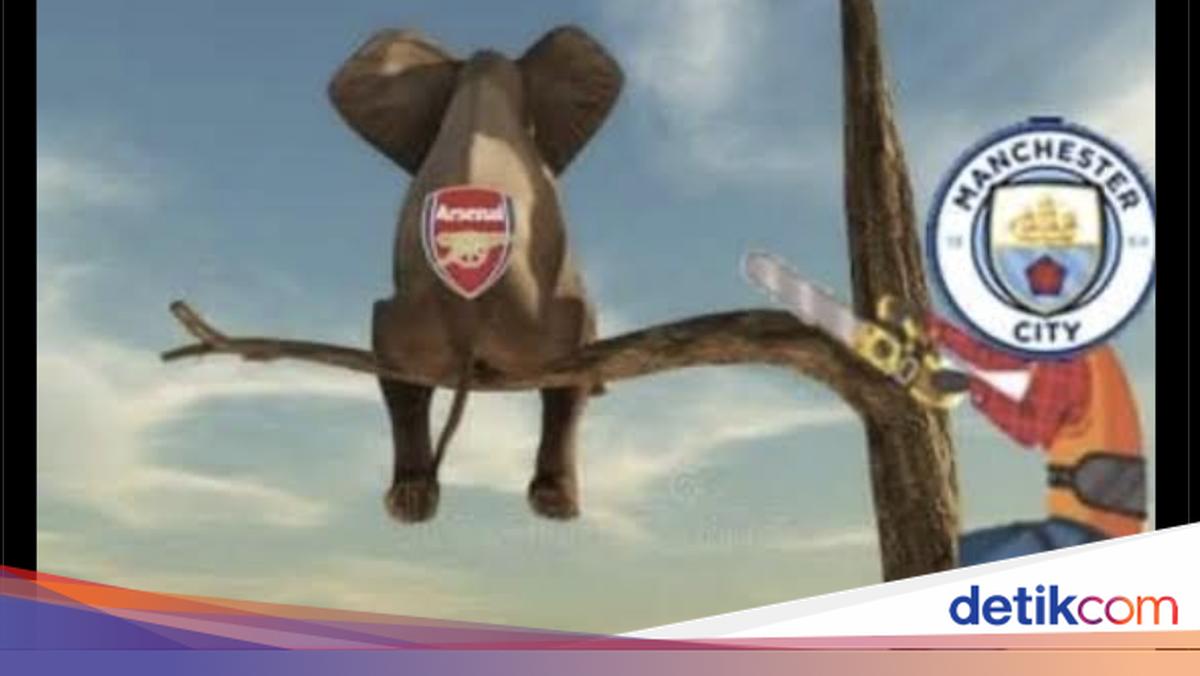 Meme Kocak: Si Gajah Arsenal di Pucuk, Man City Gergaji Dahannya!