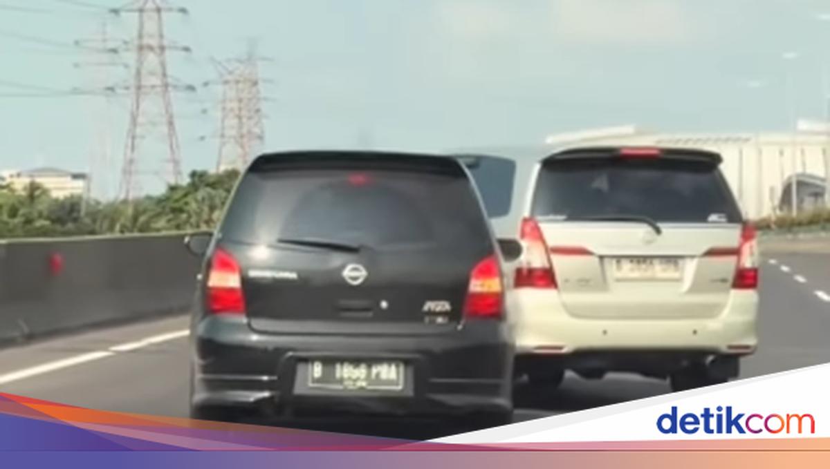 Duduk Perkara Innova Vs Livina Saling Senggol di Tol