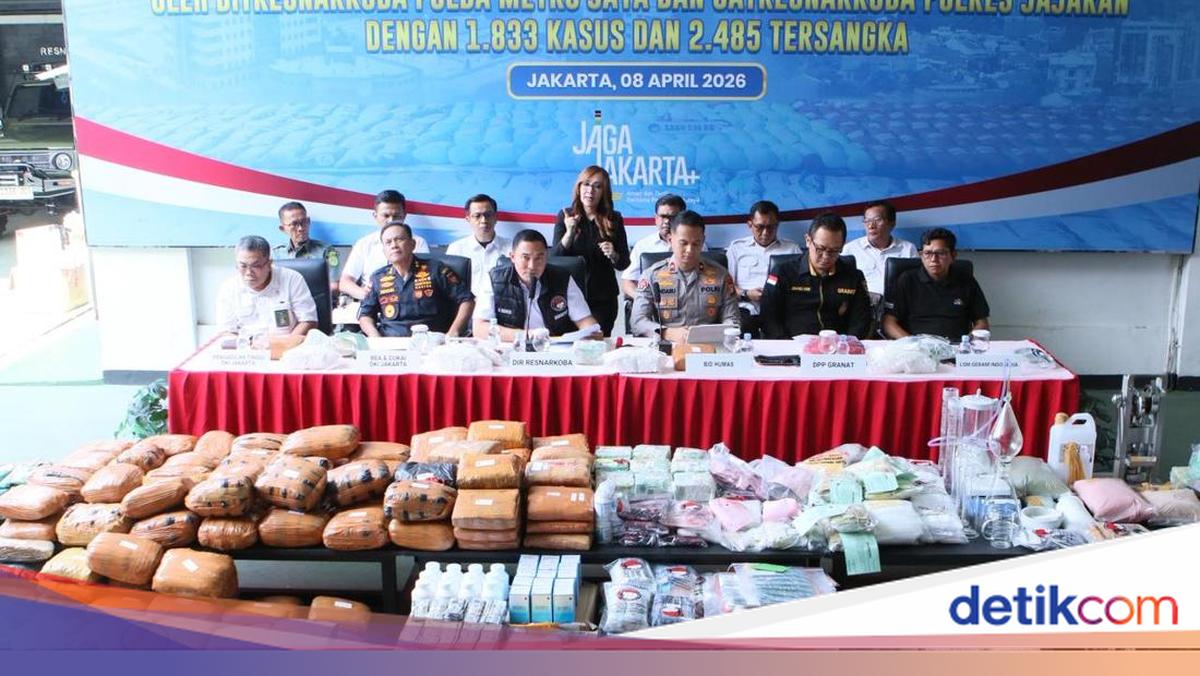 Polda Metro Ungkap 1.833 Kasus Narkoba, Wujudkan Asta Cita Presiden