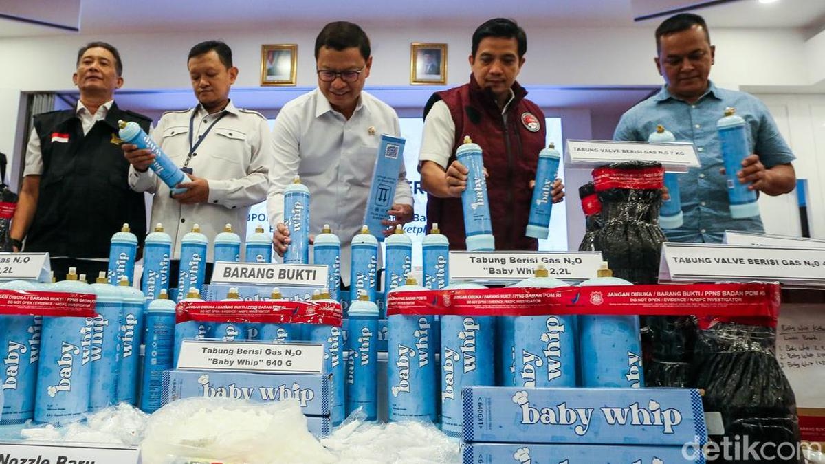 BPOM RI Bongkar Peredaran 'Baby Whip' di Jakbar, Gas Tertawa yang Ancam Gen Z