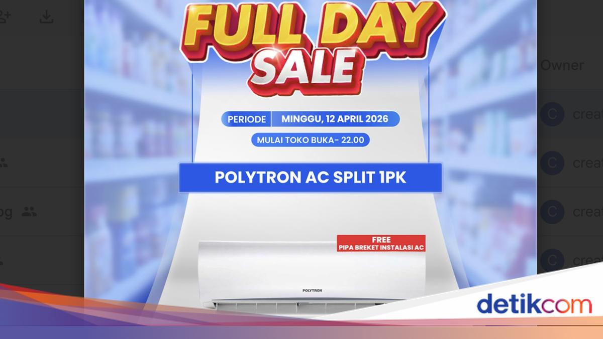 Diskon Jumbo AC Split 1 PK Polytron di Transmart Full Day