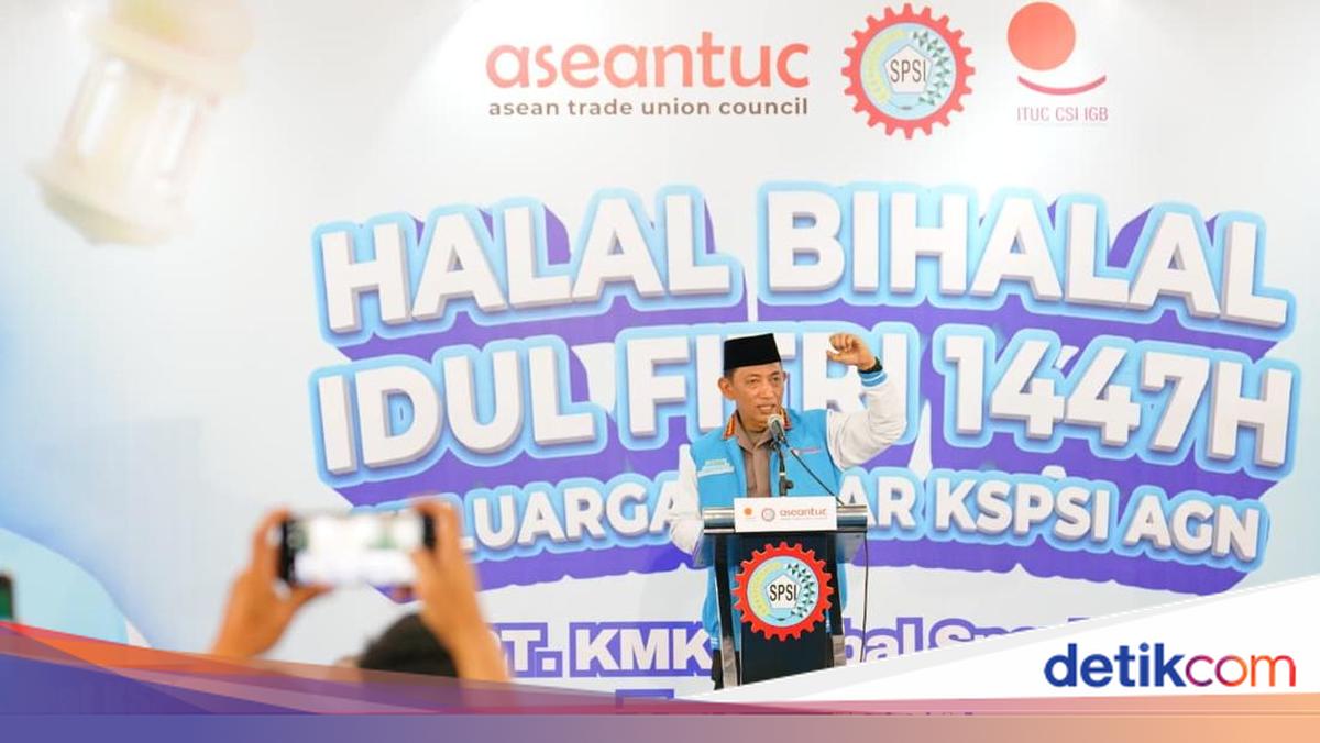 Kapolri Hadiri Halal Bihalal KSPSI, Ajak Dukung Pemerintah-Jaga Iklim Investasi