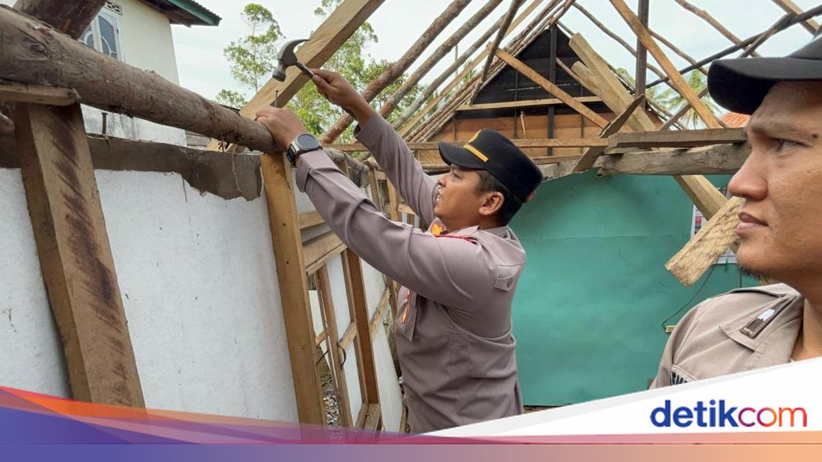 Polda Sumsel Respons Cepat Bedah Rumah Terdampak Puting Beliung di Ogan Ilir