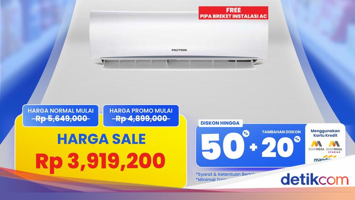 Beli AC Split 1 PK di Transmart Full Day Sale Diskon Rp 1,7 Jutaan