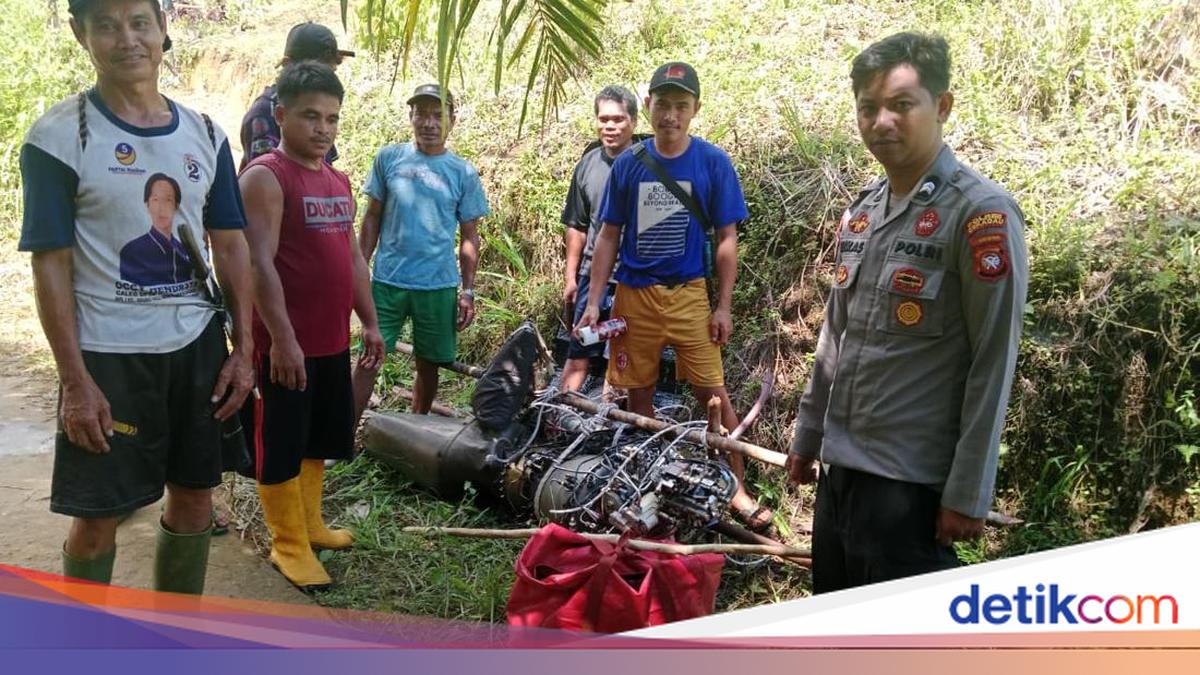 Deretan Barang Bukti yang Ditemukan di Lokasi Jatuhnya Helikopter di Kalbar