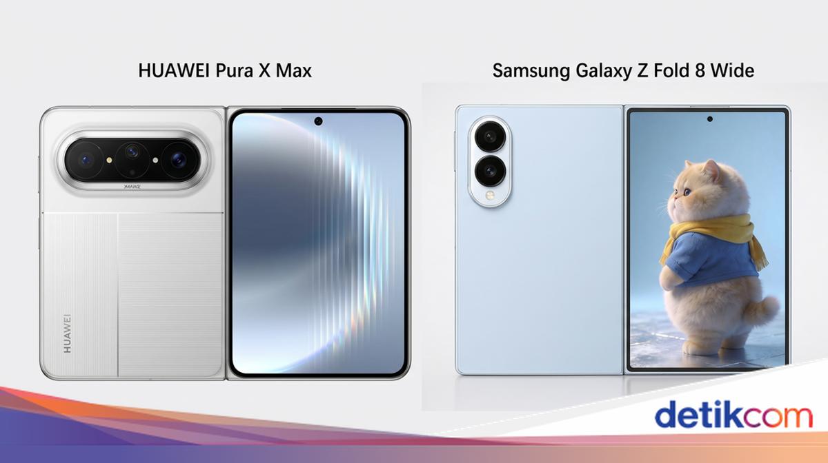 Adu Dimensi Galaxy Z Fold Wide vs Huawei Pura X Max, Lebih Tipis Mana?
