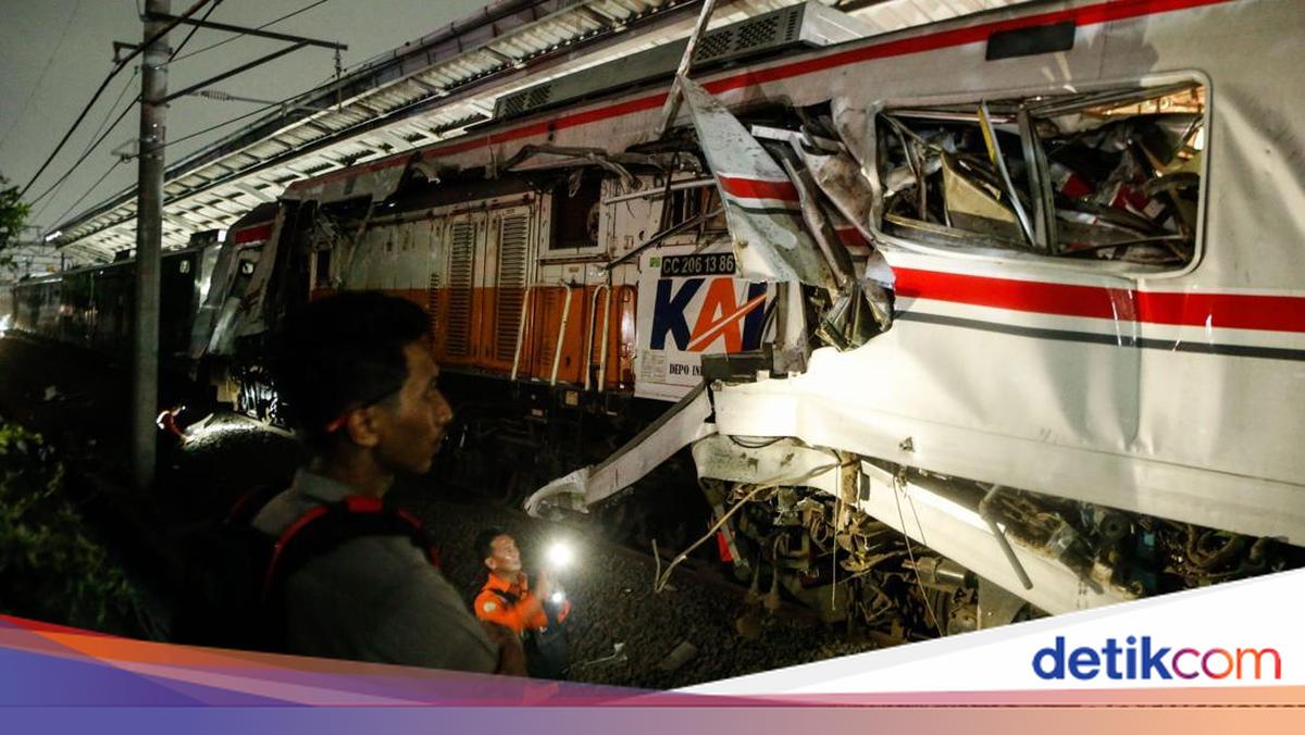 Kondisi Terkini Dua Kereta Tabrakan di Bekasi