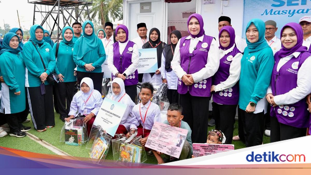 TP PKK Salurkan Bantuan Sosial &amp; Gelar Senam Sehat di Huntara Aceh Utara