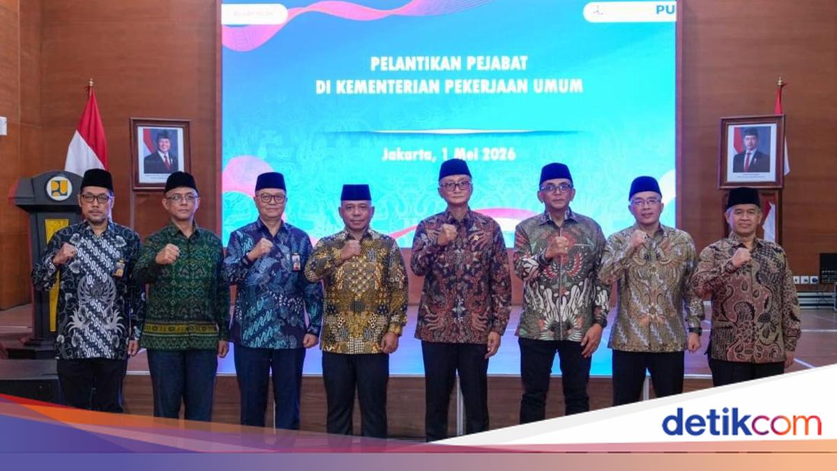 Menteri PU Lantik 7 Pejabat Eselon I, Purnawirawan TNI Jadi Dirjen SDA