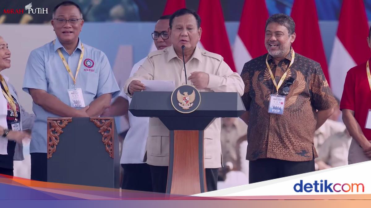 Prabowo Pamer UU PPRT di May Day: Ini Perjuangan 22 Tahun!
