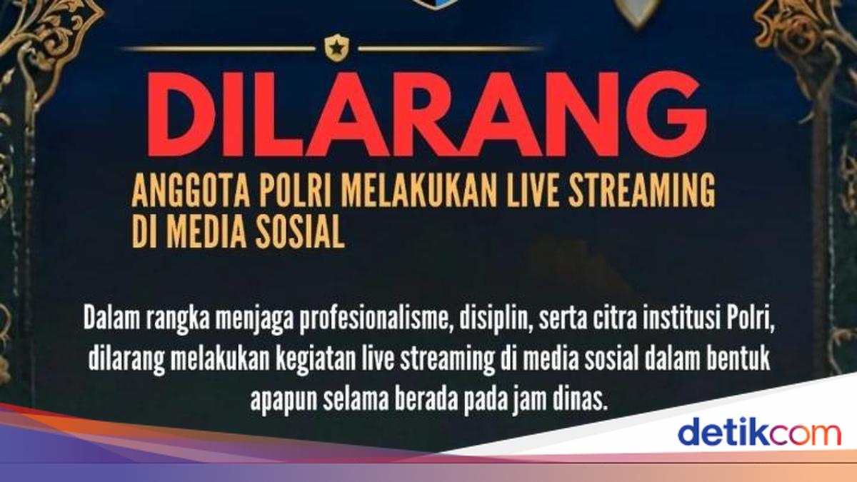 Polri Larang Anggotanya Live di Medsos saat Bertugas, Ini Alasannya