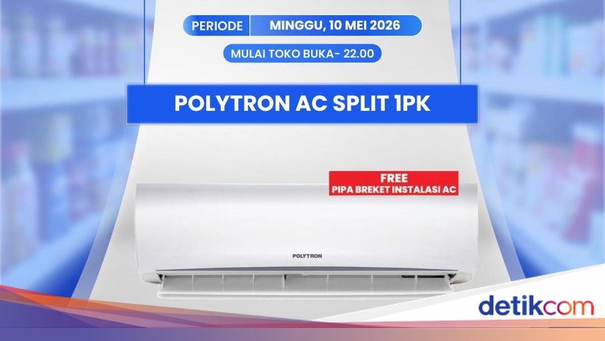 Sejuk Pakai AC Split Polytron 1 PK, Didiskon di Transmart Full Day Sale