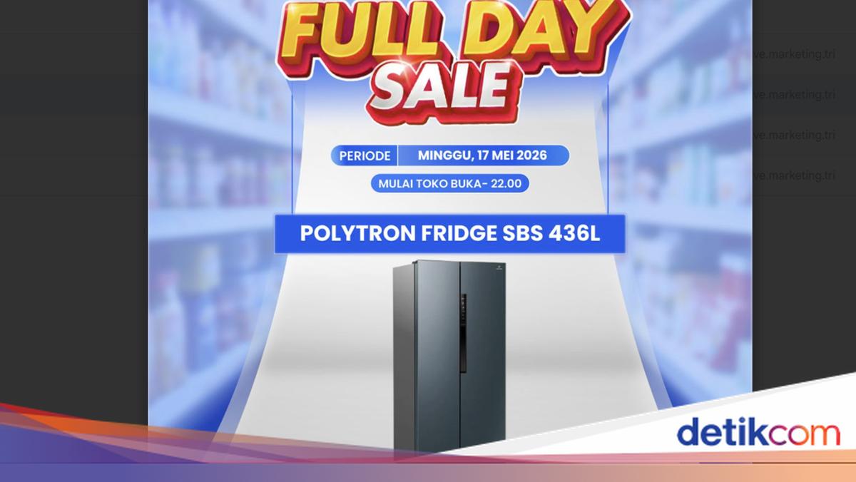 Kulkas Polytron 436L Pangkas Harga di Transmart Full Day Sale