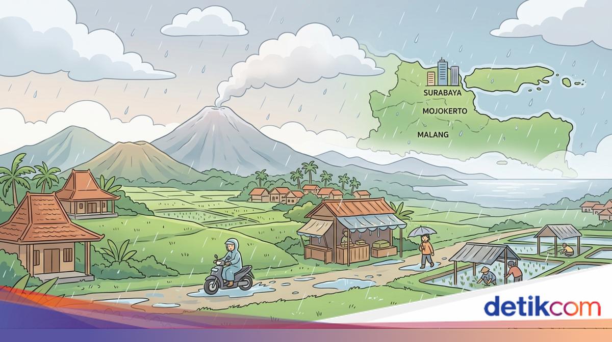 Hujan Ringan Membalasi Jawa Timur - Cuaca Menarik Hari Ini