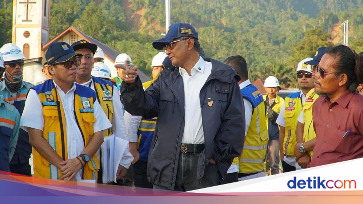 Menteri PU Tinjau Sabo Dam Aek Tukka, Progres 7,1% — Lebih Cepat dari Rencana