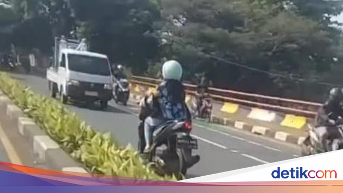 Pemotor Wanita Pelat BK Lawan Arah Sambil Ngebut di Depok, Kini Diburu Polisi