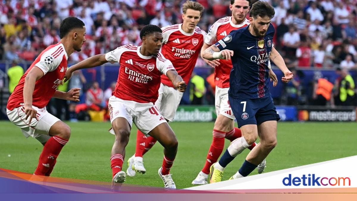 Final UCL: PSG Vs Arsenal 1-1 usai 90 Menit, Lanjut Extra Time