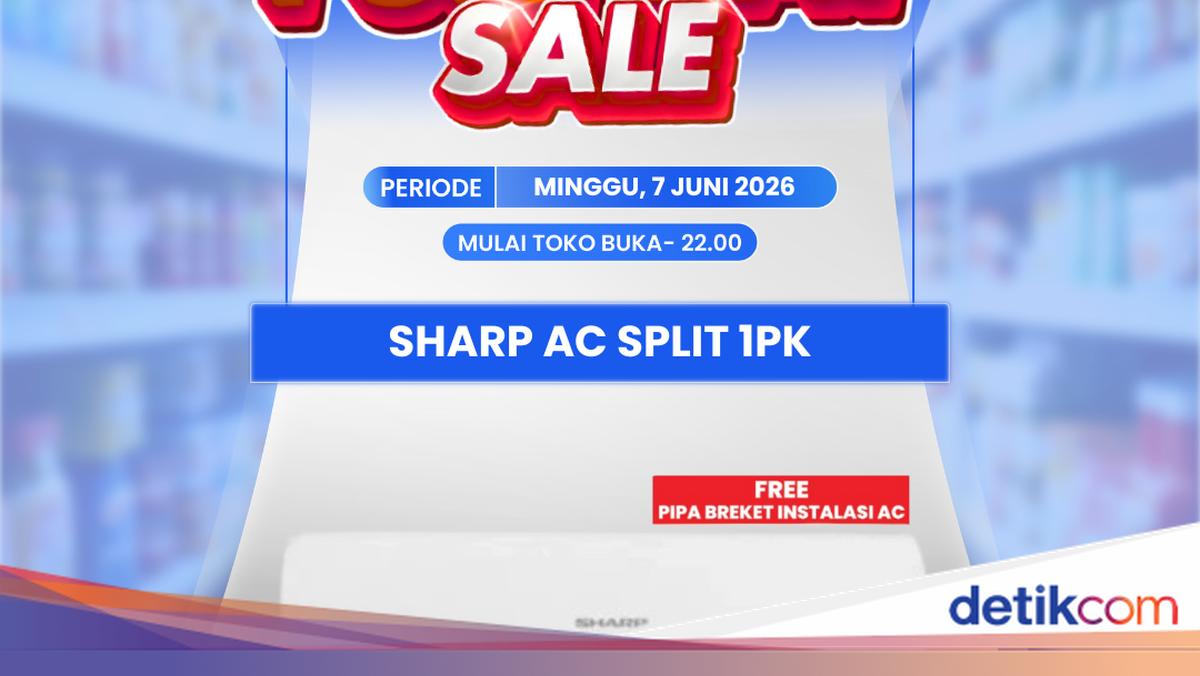 Sejuk Pakai AC Split Sharp 1 PK, Didiskon di Transmart Full Day Sale