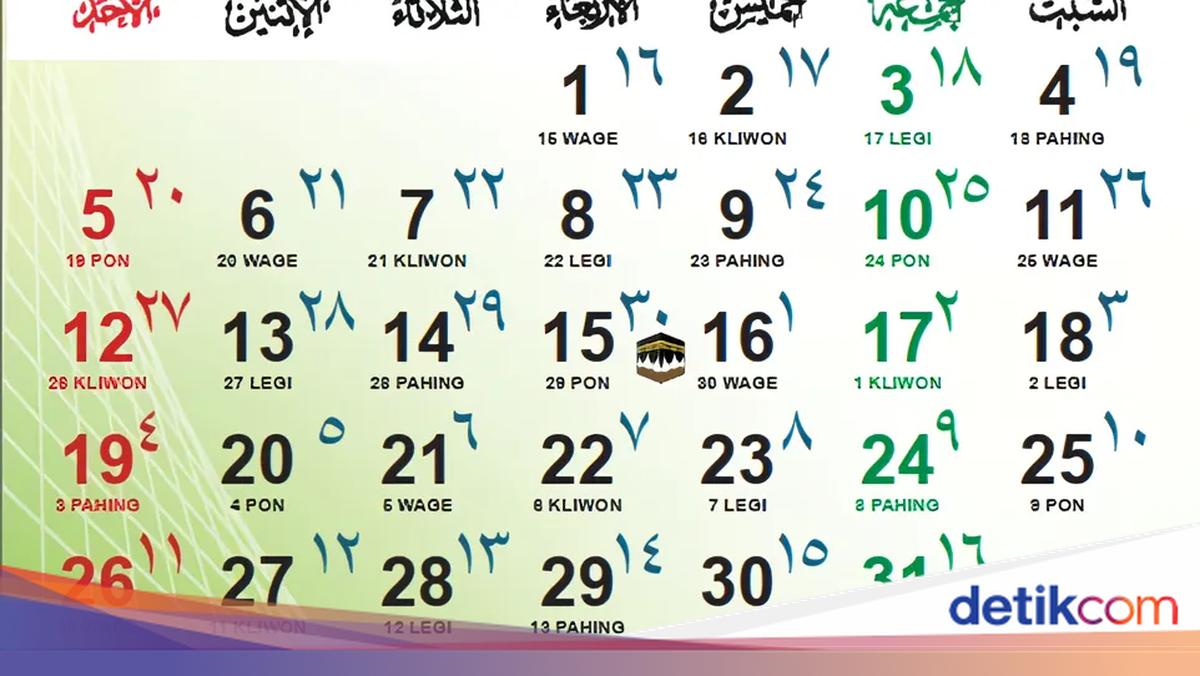 Kalender Juli 2026 Beserta Tanggal Jawa-Hijriah dan Rincian Liburnya