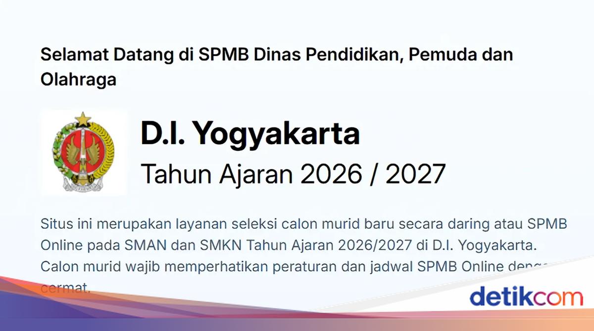 5 Jalur Seleksi Reguler SPMB Jogja SMA-SMK 2026 dan Cara Daftar-Jadwalnya