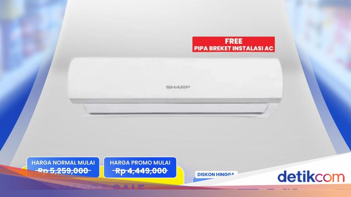 Sejuknya AC Split 1 PK Sharp, Hemat Rp 1,6 Jutaan di Transmart Full Day Sale