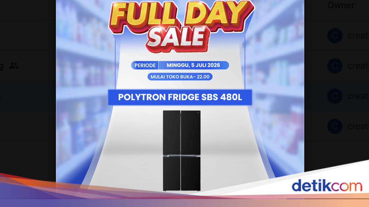 Kulkas 480L Polytron Diskon Jumbo di Transmart Full Day Sale