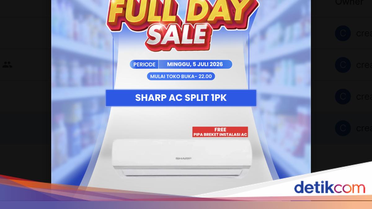 AC Split 1 PK Sharp Hemat Jutaan Rupiah di Transmart Full Day Sale