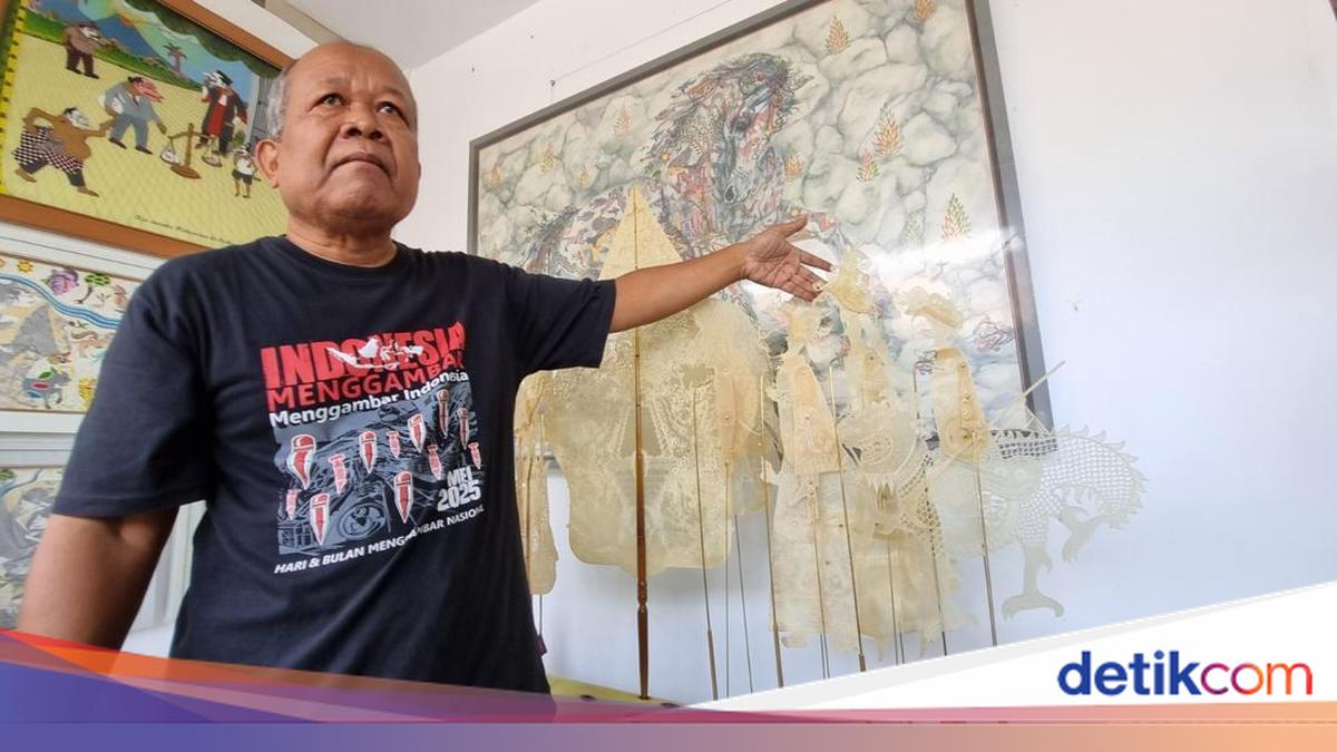 Siasat Subandi Perajin Wayang Bantul Ajak Anak-anak Belajar Tatah Sungging