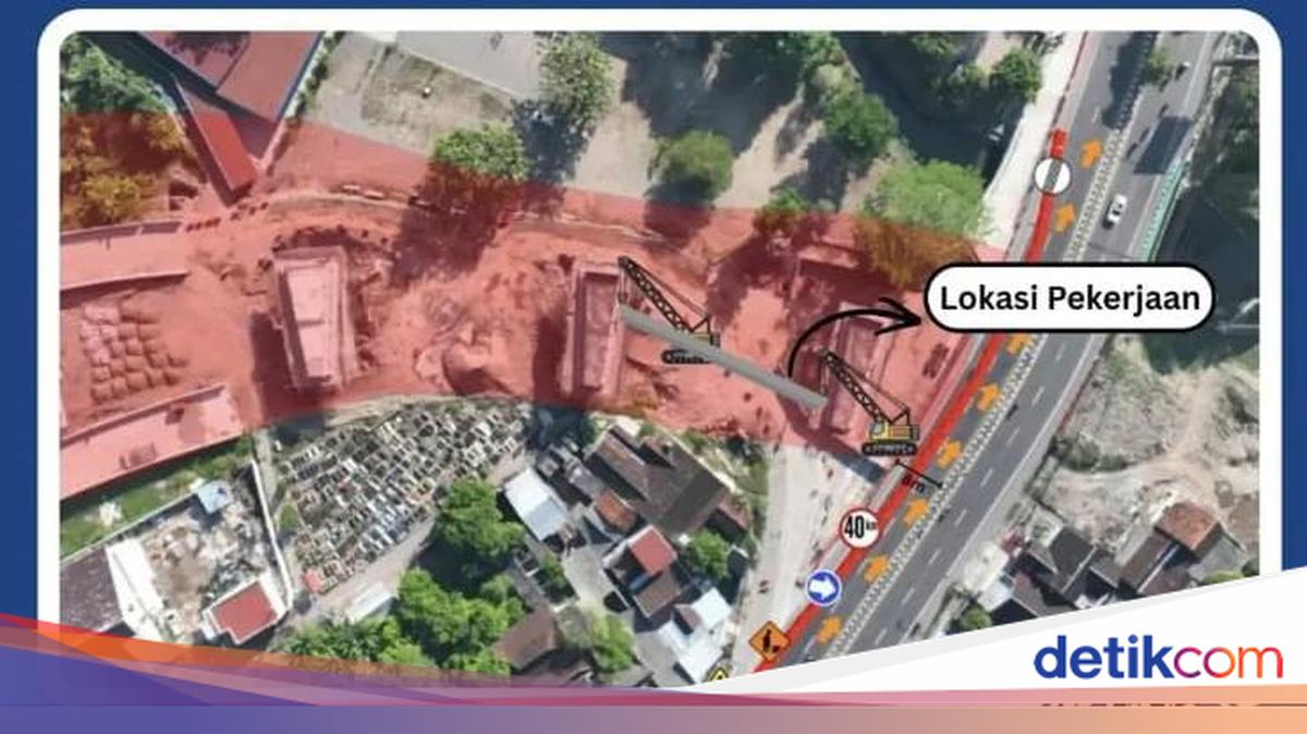 Ada Pemasangan Girder, Hindari Jalan Solo-Jogja Barat RS Panti Rini Sleman