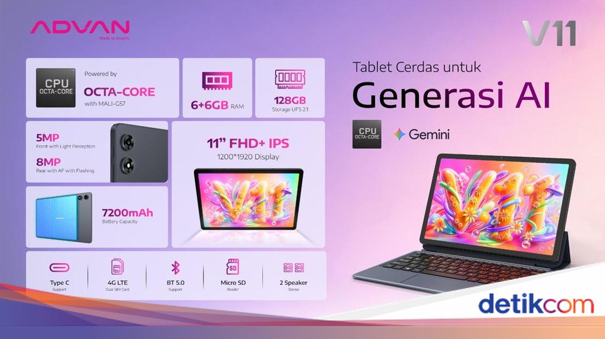 Harga dan Spesifikasi Advan Tablet V11, Tablet Rp 2 Jutaan untuk Pelajar