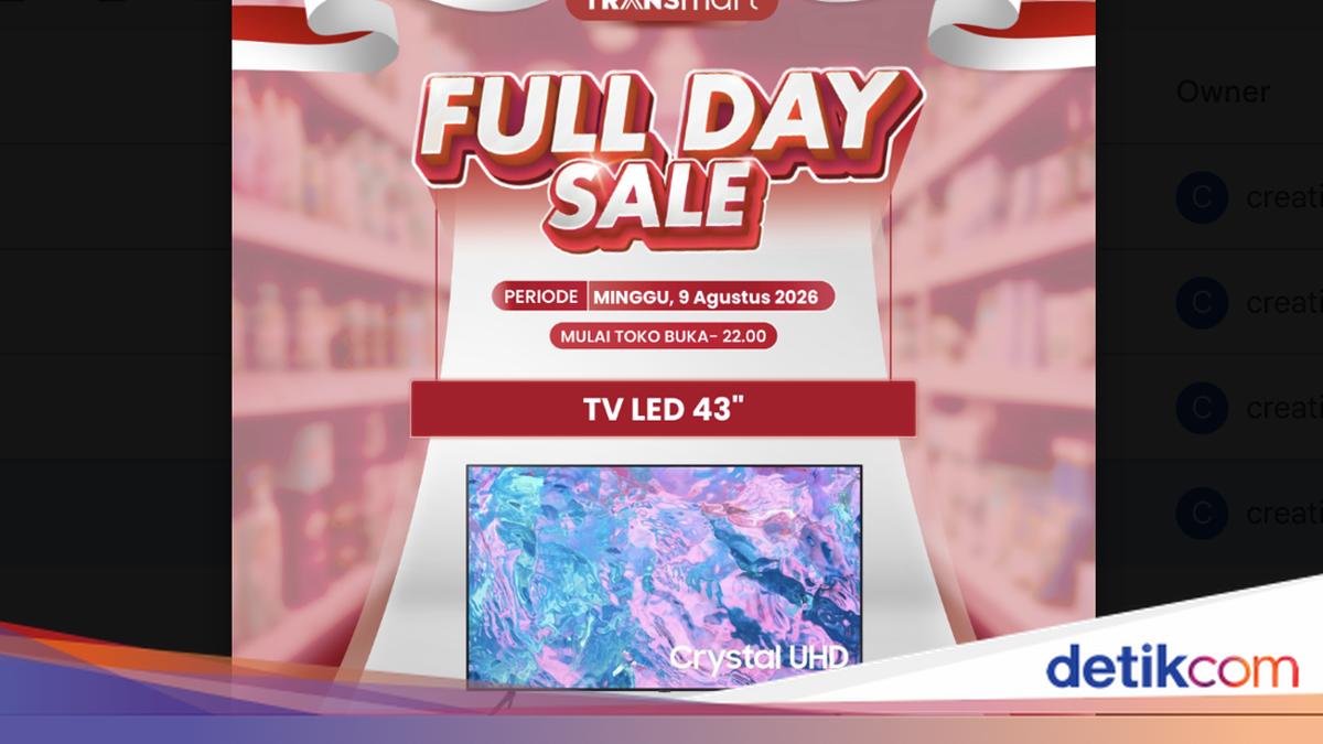 Diskon Jumbo LED TV 43 Inch di Transmart Full Day Sale