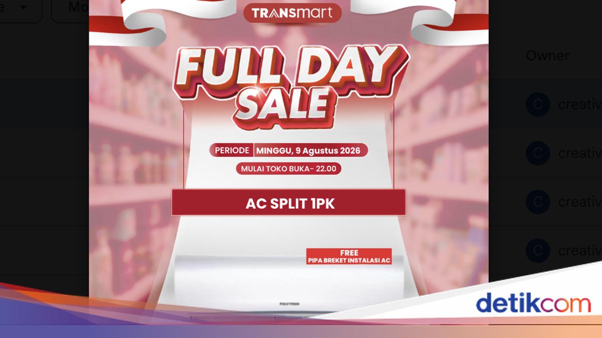 Harga Miring AC Split 1 PK Polytron di Transmart Full Day Sale