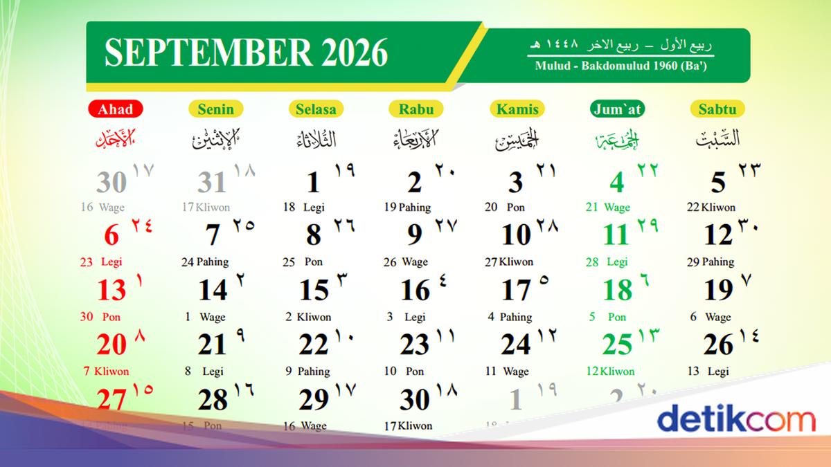 Kalender Hijriah September 2026 Beserta Jadwal Puasa Sunnahnya