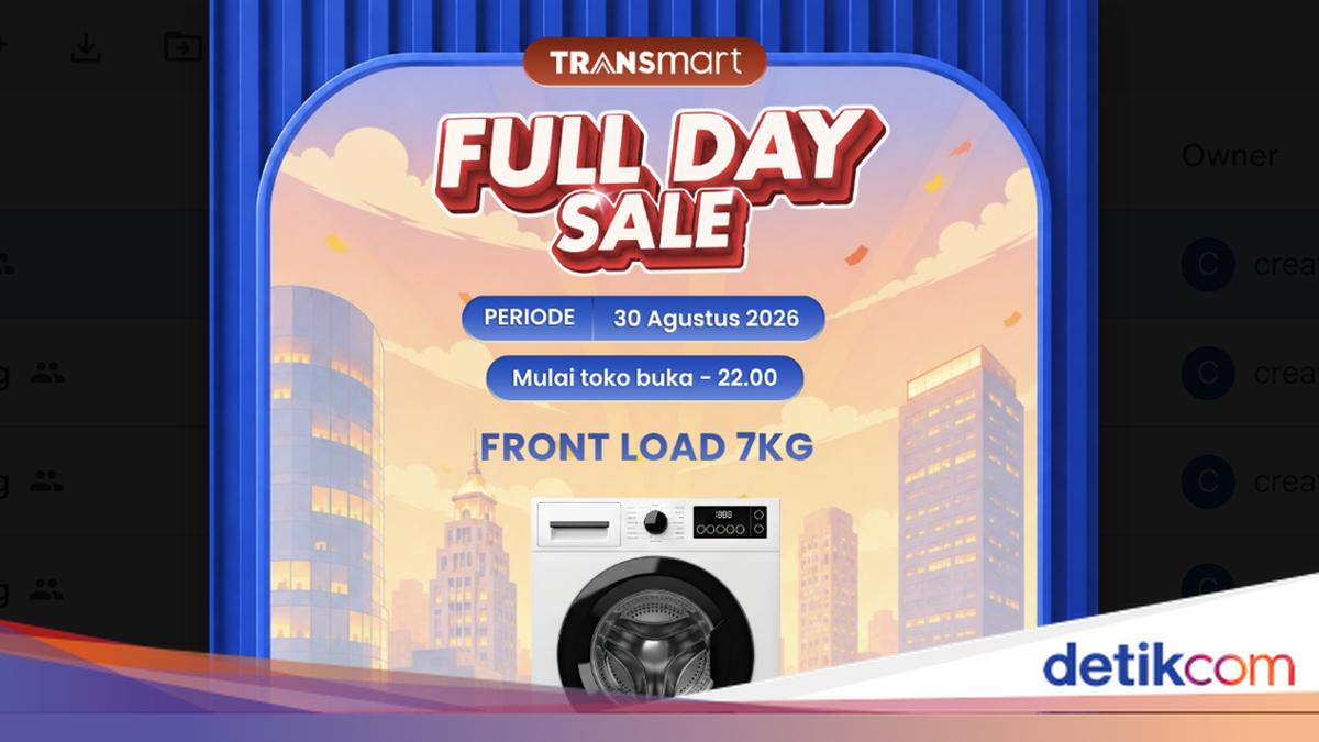 Diskon Jumbo Mesin Cuci Front Load di Transmart Full Day Sale