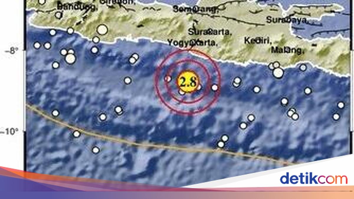 Gempa M 2,8 Terjadi di Perairan Gunungkidul