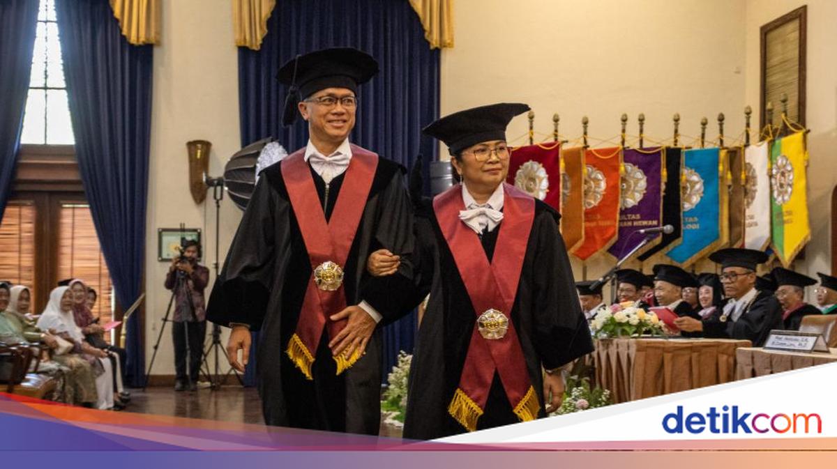 Kompaknya Pasutri Dosen UGM Raih Guru Besar Bareng di Ultah Pernikahan Perak