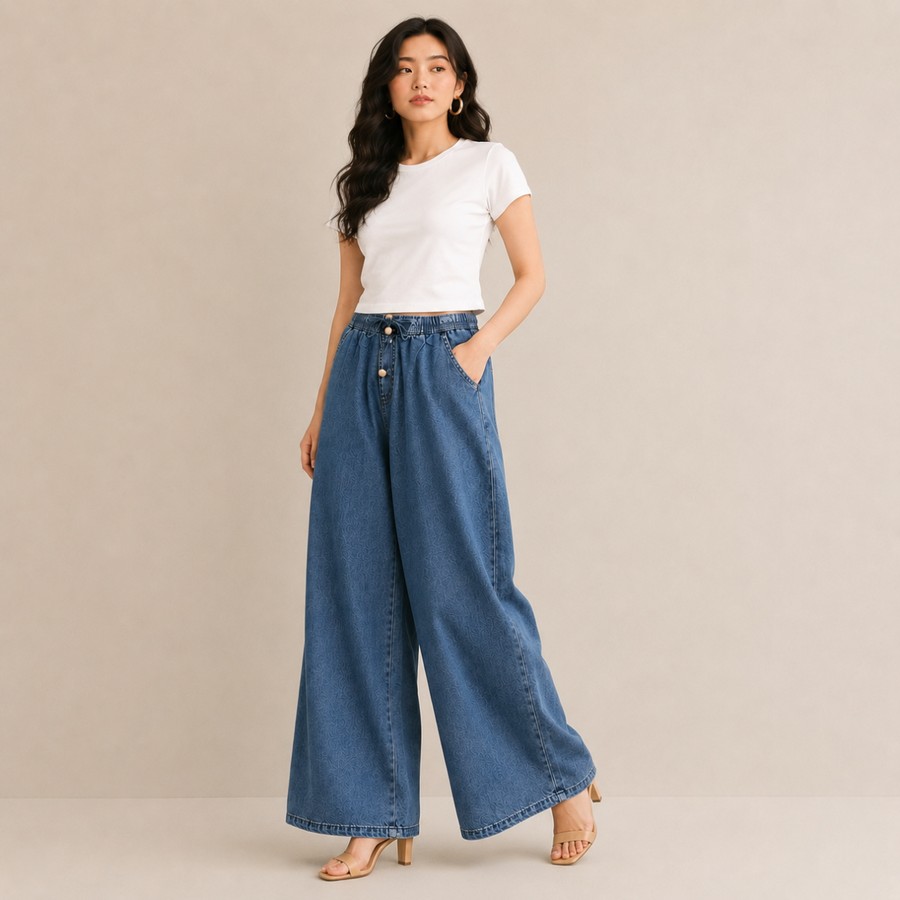 Celana Kulot Soft Jeans