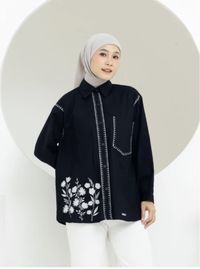 Viola Katun Exputon & Poplin Blouse Oversize Simbuu