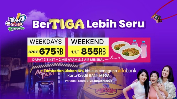Menyambut Awal Tahun Dengan Cerita, Nikmati Promo Spesial di Trans Studio Cibubur!