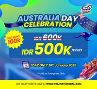 Australia Day Celebration 2025 - Exclusive Discount for Foreigners at Trans Studio Theme Park Bali!