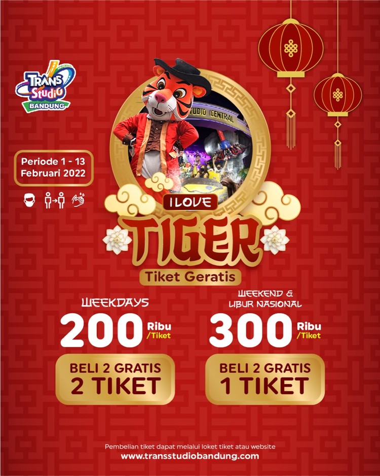 I LOVE TIGER (TIketGERatis) Persembahan Spesial di Bulan Kasih Sayang dari Trans Studio Bandung