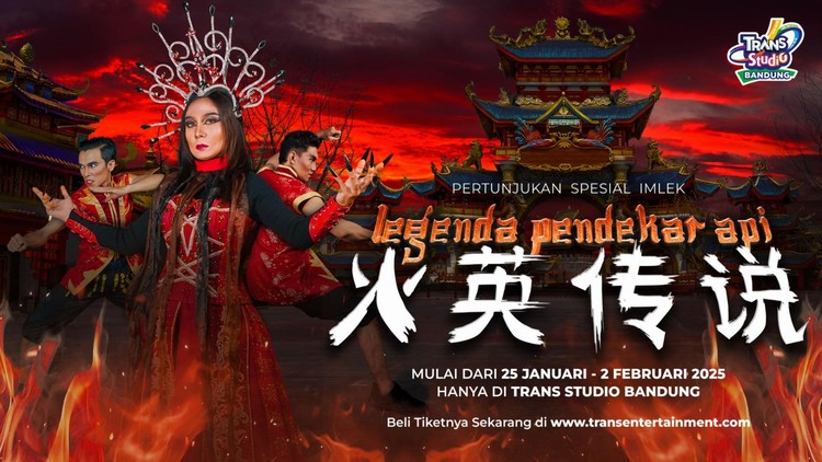 Legenda Pendekar Api, siap Sambut Tahun Baru Imlek di Trans Studio Bandung dengan pertunjukan api yang memukau