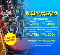 Promo Flash Sale 2.2 di Trans Studio Theme Park Bali! Tiket Terbatas, Keseruan Tak Terbatas!