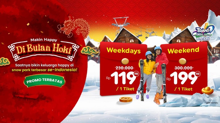 Makin Happy di Bulan Hoki dengan Aneka Promo dari Trans Snow World Bintaro