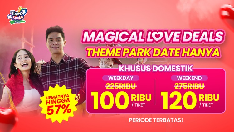 Bikin Valentine’s Day Makin Berkesan dengan Promo Domestik Magical Love Deals di Trans Studio Theme Park Bali!