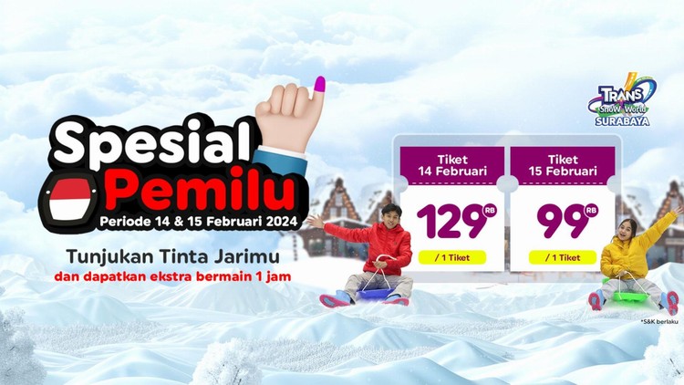 Tunjukkan Tinta Jarimu dan Nikmati Ekstra Satu Jam Bermain di Trans Snow World Surabaya!